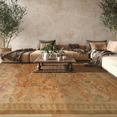 10x14 Hand Knotted French Aubusson  100% Wool Traditional Oriental Area Rug Tan, Light Gold Color